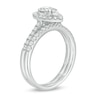 Thumbnail Image 3 of 0.98 CT. T.W. Pear-Shaped Multi-Diamond Frame Bridal Set in 10K White Gold