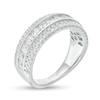 Thumbnail Image 3 of 1.29 CT. T.W. Diamond Triple Row Vintage-Style Anniversary Ring in 10K White Gold