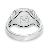 Thumbnail Image 3 of Vera Wang Men 0.04 CT. T.W. Diamond Etched Chevron Signet Ring in Sterling Silver