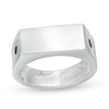 Vera Wang Men 0.145 CT. T.W. Black Diamond Bar Ring in Sterling Silver