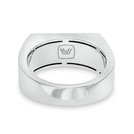 Vera Wang Men 0.145 CT. T.W. Black Diamond Bar Ring in Sterling Silver
