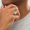 Thumbnail Image 2 of Vera Wang Men 0.45 CT. T.W. Enhanced Black Octagonal Composite Diamond Signet Ring in Sterling Silver