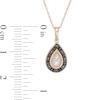 Thumbnail Image 3 of 0.067 CT. T.W. Enhanced Black and White Composite Diamond Teardrop Pendant in 10K Rose Gold