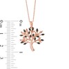 Thumbnail Image 3 of 0.04 CT. T.W. Black Diamond Tree Pendant in 10K Rose Gold