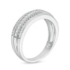 Thumbnail Image 3 of 0.29 CT. T.W. Diamond Multi-Row Vintage-Style Band in 10K White Gold