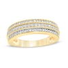 Thumbnail Image 0 of 0.29 CT. T.W. Diamond Multi-Row Vintage-Style Band in 10K Gold