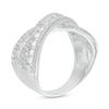 Thumbnail Image 2 of 1.45 CT. T.W. Diamond Multi-Row Crossover Band in 10K White Gold