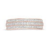 Thumbnail Image 3 of 0.29 CT. T.W. Diamond Multi-Row Vintage-Style Band in 10K Rose Gold