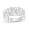 Thumbnail Image 1 of 0.96 CT. T.W. Diamond Multi-Row Band in 10K White Gold