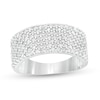 Thumbnail Image 0 of 0.96 CT. T.W. Diamond Multi-Row Band in 10K White Gold