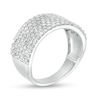 0.96 CT. T.W. Diamond Multi-Row Band in 10K Gold