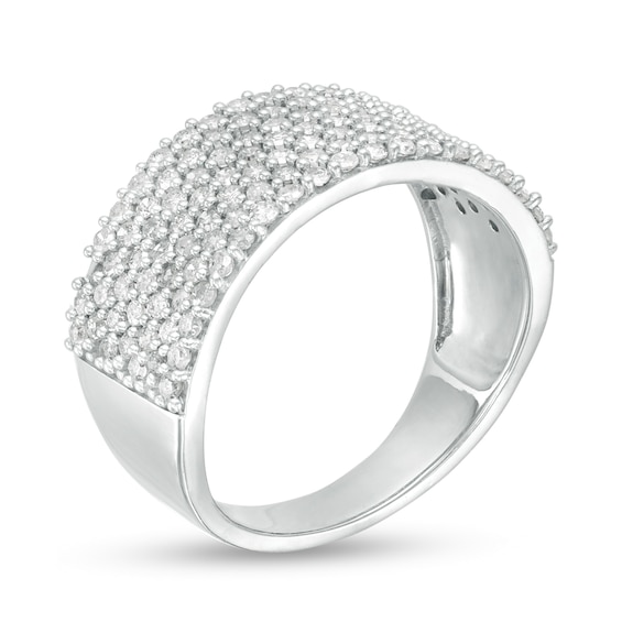 0.96 CT. T.W. Diamond Multi-Row Band in 10K Gold