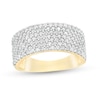 Thumbnail Image 1 of 0.96 CT. T.W. Diamond Multi-Row Band in 10K Gold