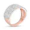 Thumbnail Image 2 of 0.96 CT. T.W. Diamond Multi-Row Band in 10K Rose Gold