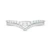 Thumbnail Image 4 of 0.23 CT. T.W. Diamond Double Chevron Anniversary Band in 10K White Gold