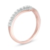 Thumbnail Image 2 of 0.23 CT. T.W. Diamond Double Chevron Anniversary Band in 10K Rose Gold