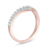 Thumbnail Image 3 of 0.23 CT. T.W. Diamond Double Chevron Anniversary Band in 10K Rose Gold