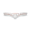 Thumbnail Image 3 of 0.23 CT. T.W. Diamond Double Chevron Anniversary Band in 10K Rose Gold