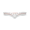Thumbnail Image 4 of 0.23 CT. T.W. Diamond Double Chevron Anniversary Band in 10K Rose Gold