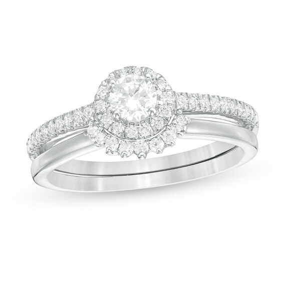 0.45 CT. T.W. Diamond Frame Bridal Set in 10K Gold