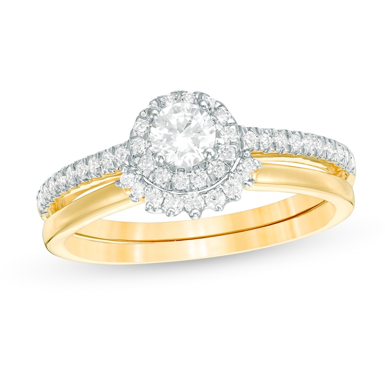 0.45 CT. T.W. Diamond Frame Bridal Set in 10K Gold