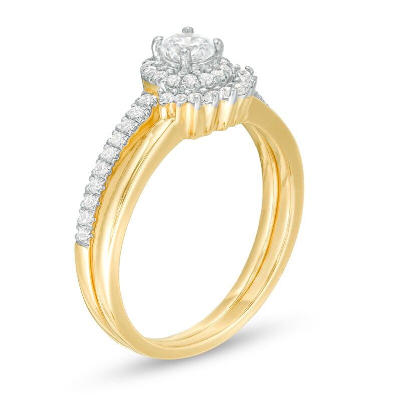 0.45 CT. T.W. Diamond Frame Bridal Set in 10K Gold