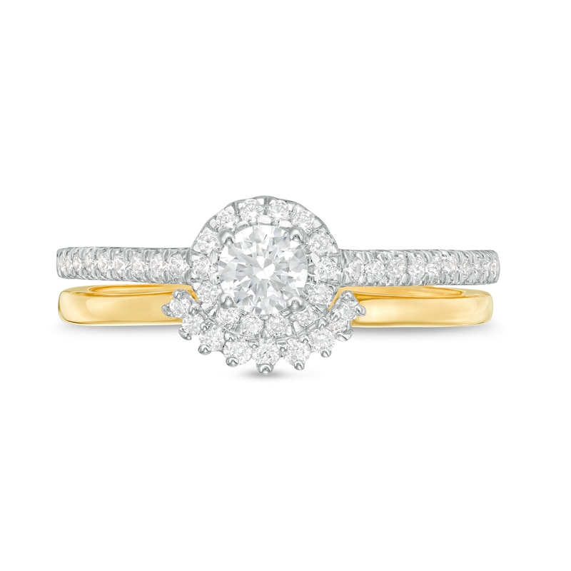 0.45 CT. T.W. Diamond Frame Bridal Set in 10K Gold