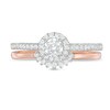 Thumbnail Image 4 of 0.45 CT. T.W. Diamond Frame Bridal Set in 10K Rose Gold