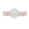 Thumbnail Image 3 of 0.45 CT. T.W. Diamond Frame Bridal Set in 10K Rose Gold