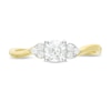 Thumbnail Image 0 of 0.29 CT. T.W. Diamond Bypass Tri-Sides Engagement Ring in 10K Gold