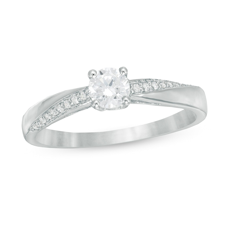 0.29 CT. T.W. Diamond Engagement Ring in 10K White Gold|Peoples Jewellers