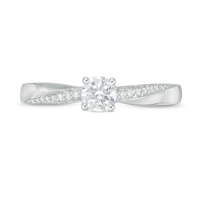 Main Image 4 of 0.29 CT. T.W. Diamond Engagement Ring in 10K White Gold