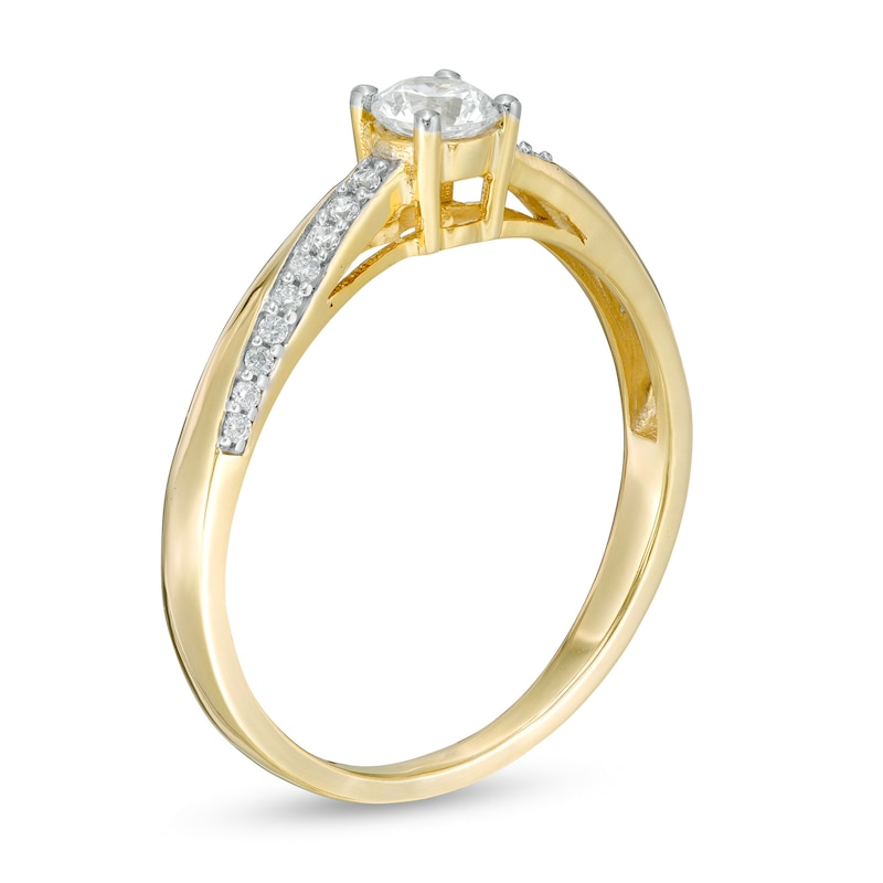 Main Image 3 of 0.29 CT. T.W. Diamond Engagement Ring in 10K Gold