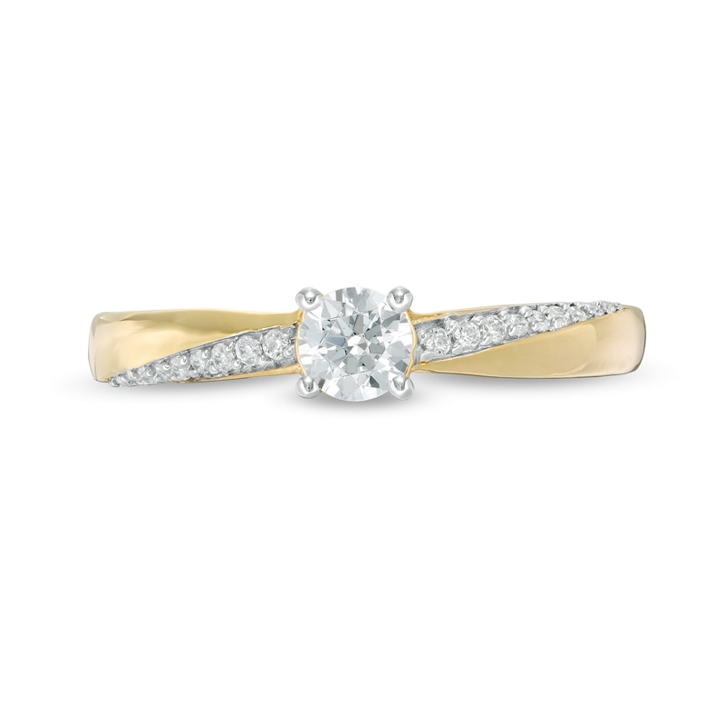 Main Image 4 of 0.29 CT. T.W. Diamond Engagement Ring in 10K Gold