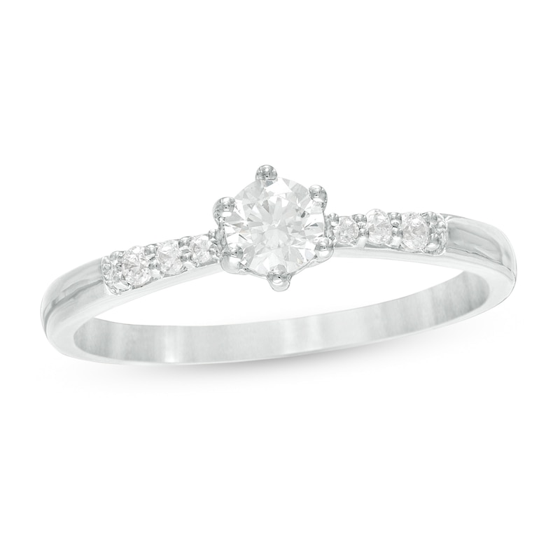 0.29 CT. T.W. Diamond Engagement Ring in 10K White Gold