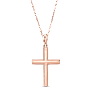 Cross Pendant in 10K Rose Gold