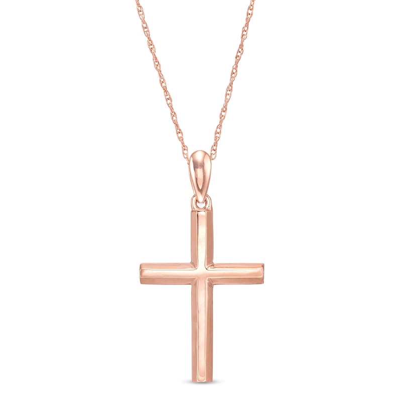 Main Image 1 of Cross Pendant in 10K Rose Gold