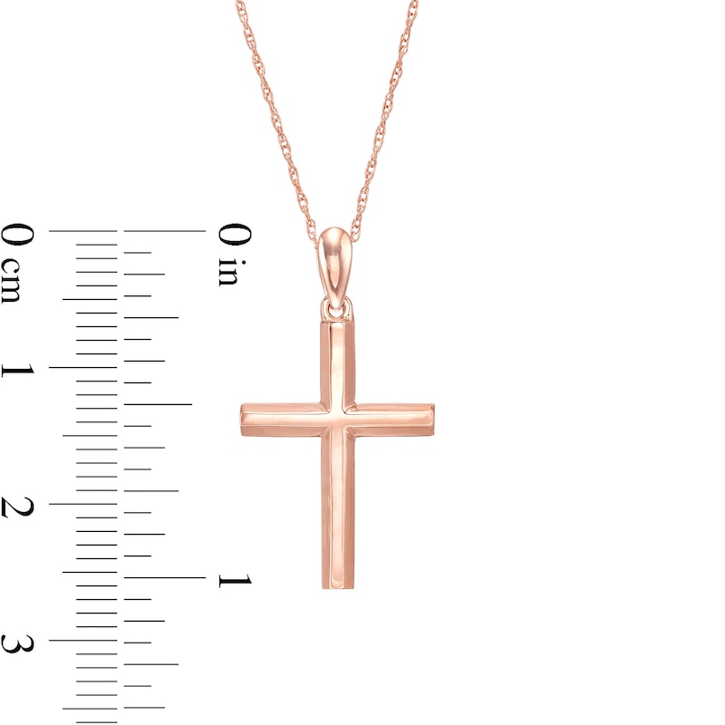 Main Image 3 of Cross Pendant in 10K Rose Gold