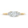 Thumbnail Image 4 of 0.37 CT. T.W. Diamond Tri-Sides Engagement Ring in 10K Gold