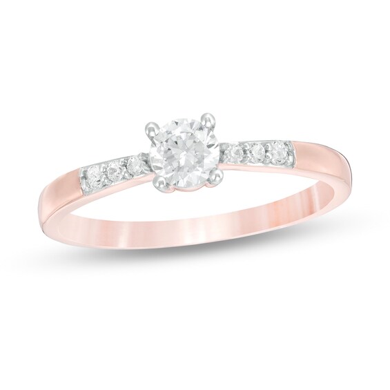 0.29 CT. T.W. Diamond Engagement Ring in 10K Rose Gold