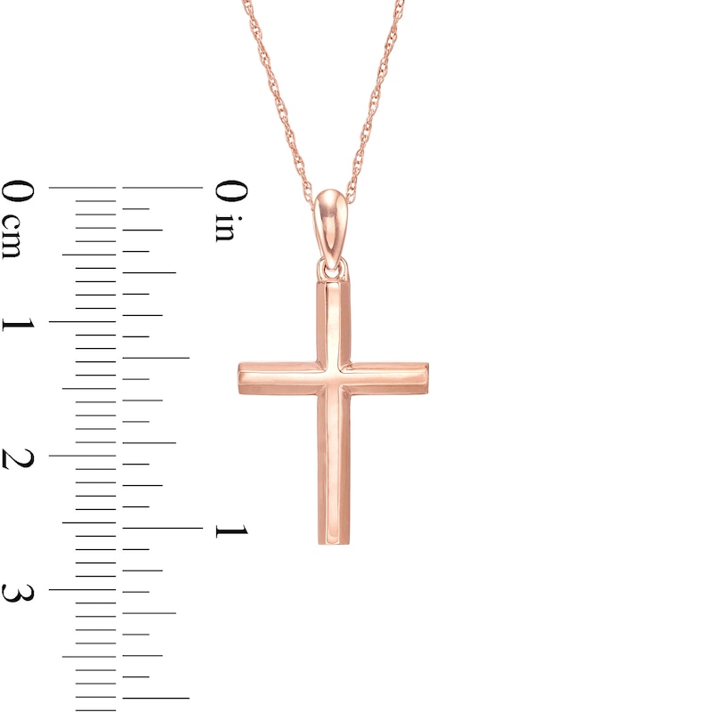 Cross Pendant in 10K Rose Gold