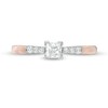 Thumbnail Image 4 of 0.29 CT. T.W. Princess-Cut Diamond Engagement Ring in 10K Rose Gold
