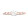 Thumbnail Image 4 of 0.29 CT. T.W. Diamond Petal-Sides Engagement Ring in 10K Rose Gold
