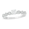 Thumbnail Image 0 of 0.37 CT. T.W. Diamond Art Deco Vintage-Style Engagement Ring in 10K White Gold