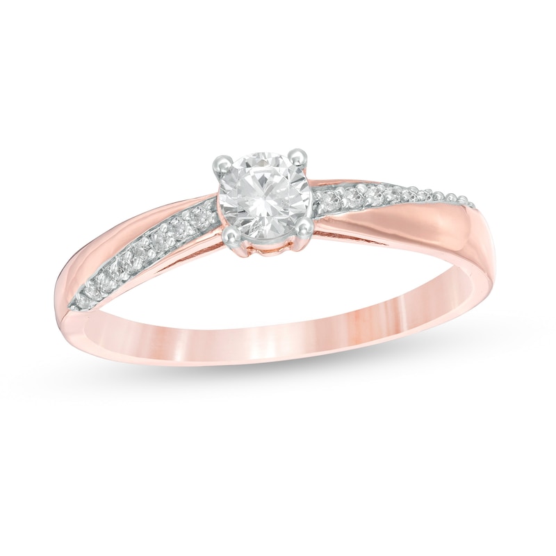 0.29 CT. T.W. Diamond Engagement Ring in 10K Rose Gold
