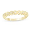 Thumbnail Image 1 of 0.09 CT. T.W. Diamond Hexagon Frame Wedding Band in 10K Gold