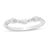 Thumbnail Image 0 of 0.45 CT. T.W. Oval Diamond Alternating Contour Anniversary Band in 14K White Gold