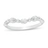 Thumbnail Image 1 of 0.45 CT. T.W. Oval Diamond Alternating Contour Anniversary Band in 14K White Gold