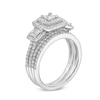 Thumbnail Image 2 of 1.23 CT. T.W. Princess-Cut Diamond Past Present Future® Bridal Set in 14K White Gold (I/I2)