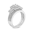 Thumbnail Image 3 of 1.23 CT. T.W. Princess-Cut Diamond Past Present Future® Bridal Set in 14K White Gold (I/I2)